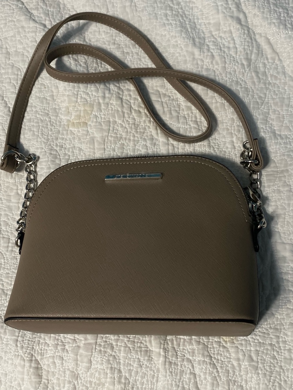 Steve Madden Taupe Crossbody Bag with Chain Strap